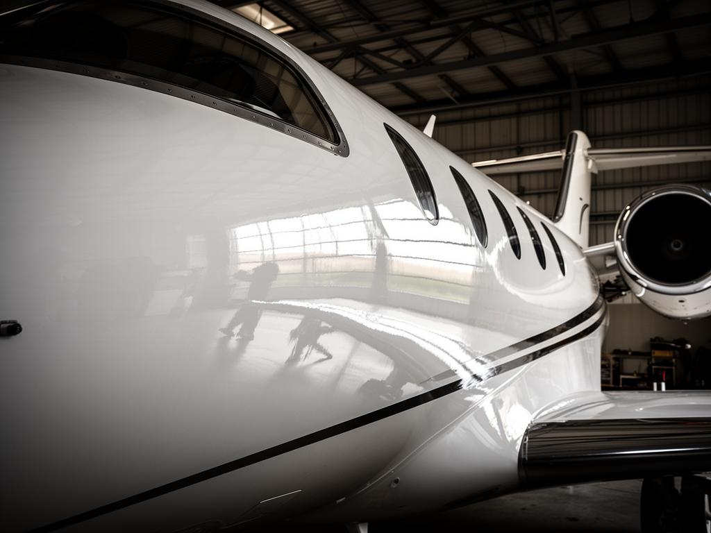 Aviation ceramic coating application on aircraft surface