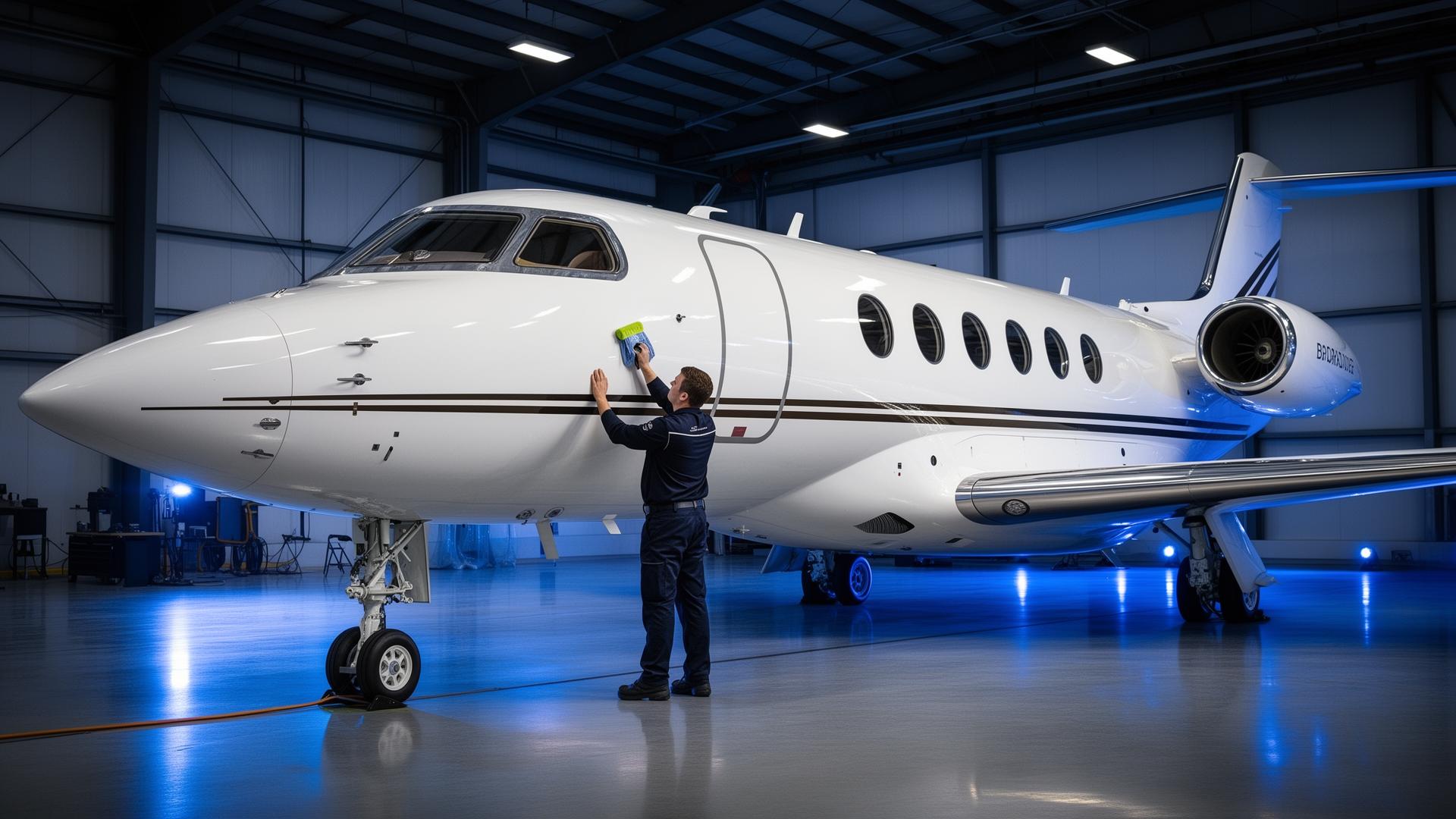Professional aviation detailing service by Elite Auto Designs in DMV area
